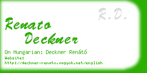 renato deckner business card